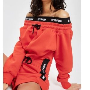 Ivy park Off the shoulder crop top sweatshirt